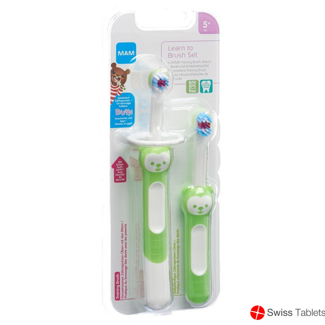 Mam Learn To Brush Set Zahnbürsten 5+m Neu buy online