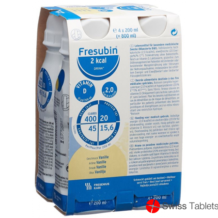 Fresubin 2 Kcal Drink Vanille Neu 4 Flasche 200ml buy online
