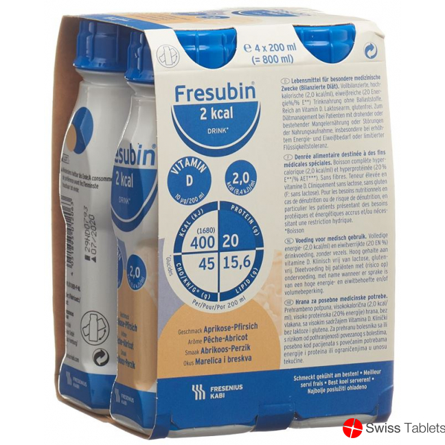 Fresubin 2 Kcal Drink Ap-Pfir Neu 4 Flasche 200ml buy online