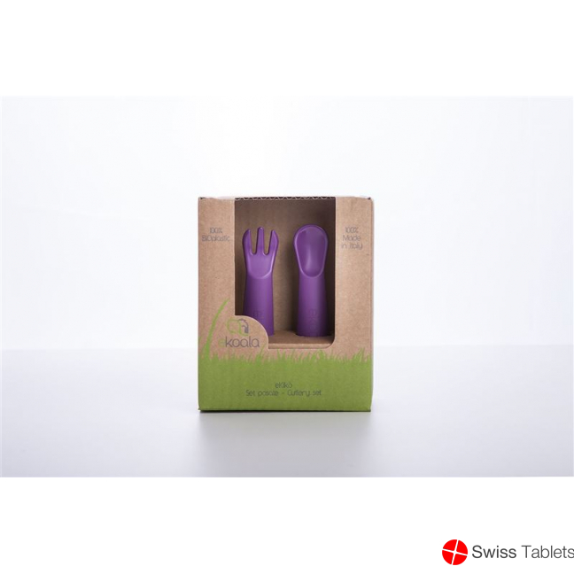 Ekoala Ekiko set spoon and fork organic plastic buy online
