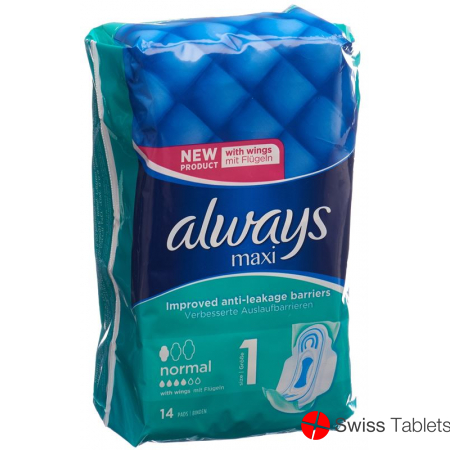 Always Maxi Normal with wings 14 pieces buy online