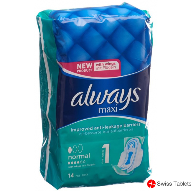 Always Maxi Normal with wings 14 pieces buy online