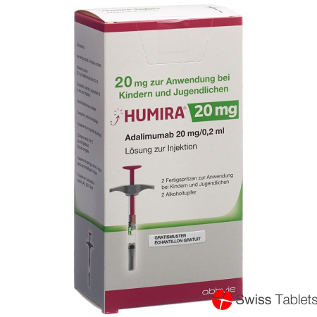 Humira Injektionslösung 20mg/0.2ml 2 Fertigspritzen 0.2ml buy online