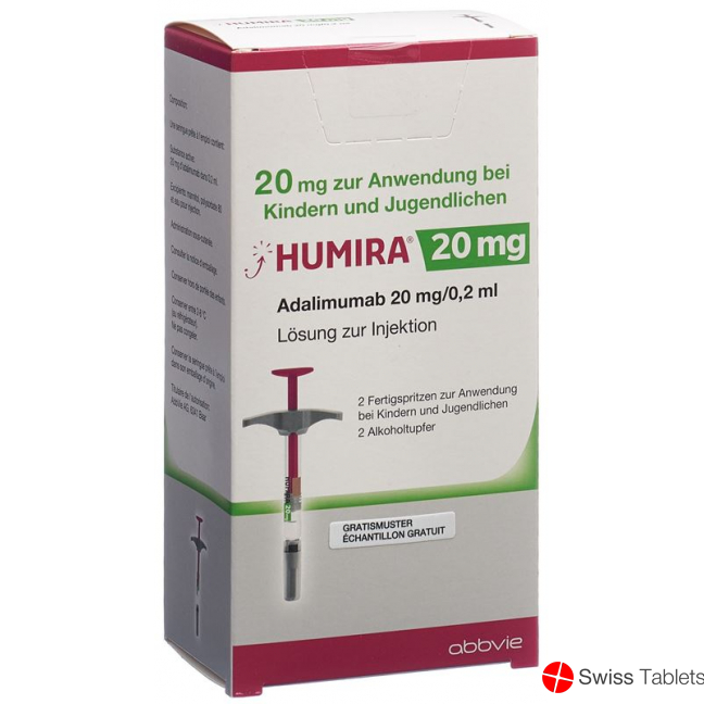 Humira Injektionslösung 20mg/0.2ml 2 Fertigspritzen 0.2ml buy online