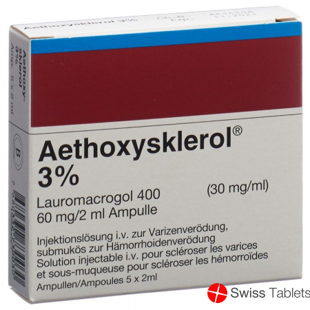Aethoxysklerol Injektionslösung 3% (neu) 5 Ampullen 2ml buy online