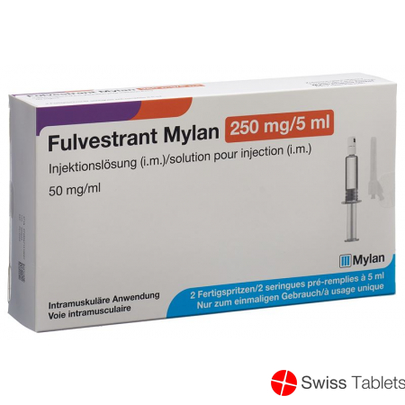 Fulvestrant Mylan Injektionslösung 250mg/5ml Fertigspritze 2 Stück buy online