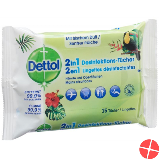 Dettol 2in1 Desinfektions-tücher 15 Stück