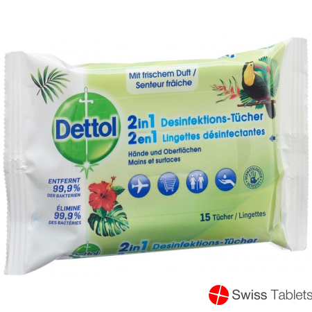 Dettol 2in1 Desinfektions-tücher 15 Stück buy online
