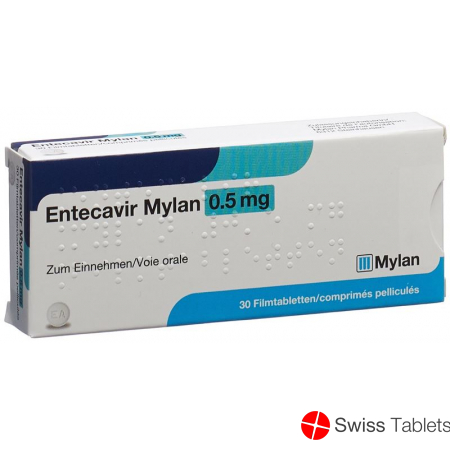Entecavir Mylan Filmtabletten 0.5mg 30 Stück buy online