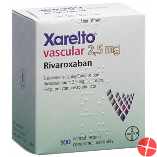 Xarelto Vascular Filmtabletten 2.5mg Dose 100 Stück