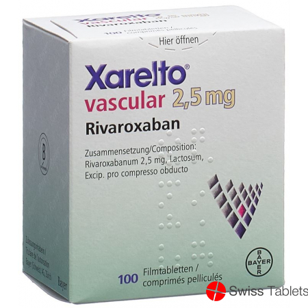 Xarelto Vascular Filmtabletten 2.5mg Dose 100 Stück buy online