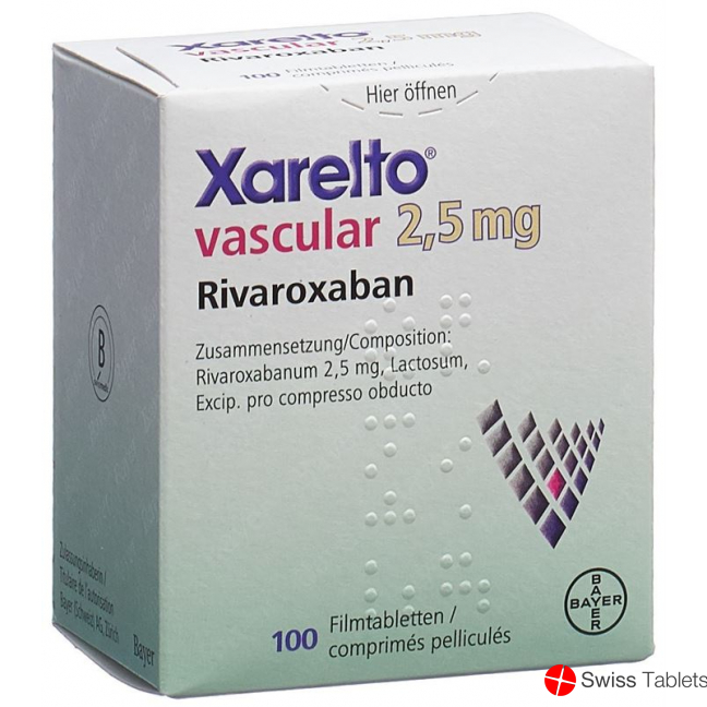 Xarelto Vascular Filmtabletten 2.5mg Dose 100 Stück buy online