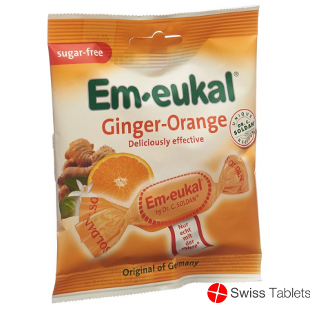 Soldan Em-Eukal Ginger-Orange Zuckerfrei Beutel 50g buy online