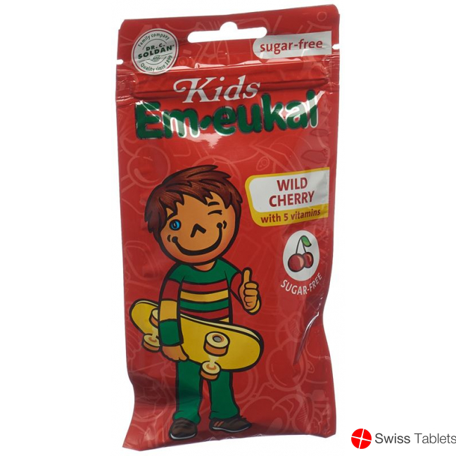 Soldan Em-Eukal Kids Wildkirsche Zuckerfrei 75g buy online