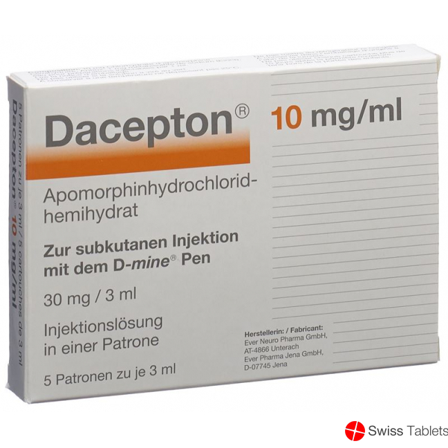 Dacepton Injektionslösung 30mg/3ml 5 Patrone 3ml buy online