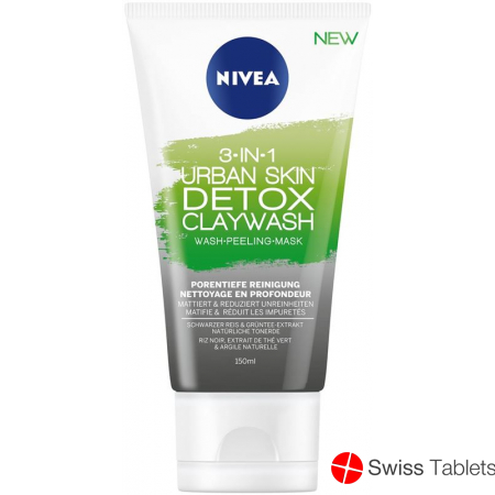 Nivea 3-in-1 Urban Skin Detox Claywash 150ml buy online