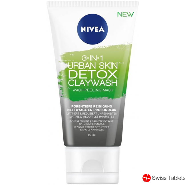 Nivea 3-in-1 Urban Skin Detox Claywash 150ml buy online