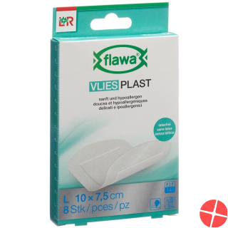 Flawa Vlies Plast Plaster Strips 7.5x10cm 8 pieces