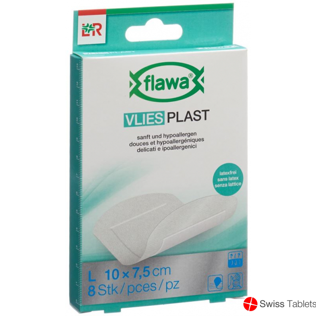 Flawa Vlies Plast Plaster Strips 7.5x10cm 8 pieces buy online