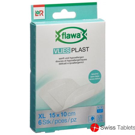 Flawa Vlies Plast Plaster strips 10x15cm 6 pieces buy online