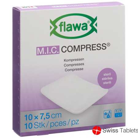 Flawa M.I.C. Kompressen Steril 7.5x10cm 10 Stück buy online