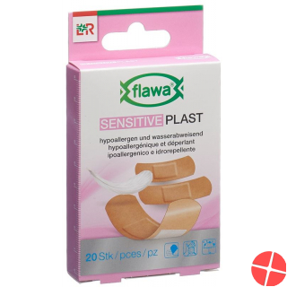 Flawa Sensitive Plast Plaster Strips 3 sizes 20 pieces