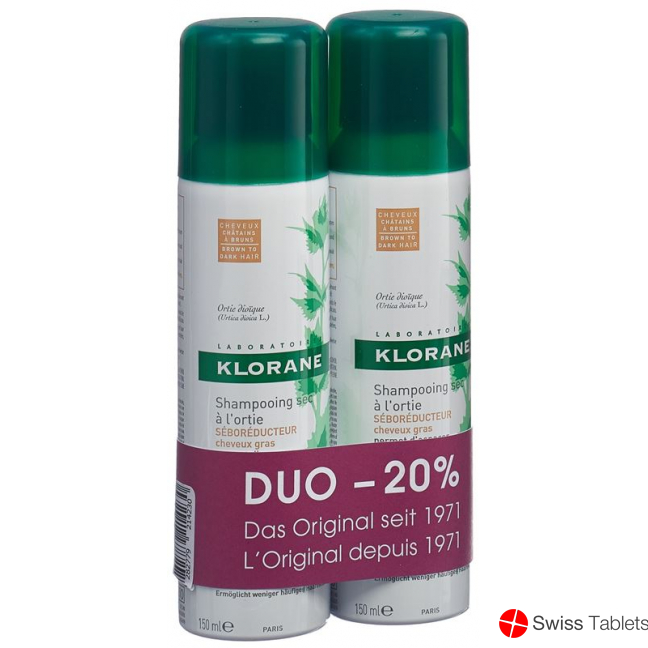 Klorane Trockenshamp Brenne Get 2x 150ml -20% buy online