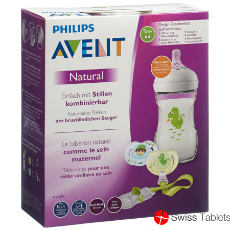 Avent Philips Natural Flasche+schnuller Set Drache buy online Avent Philips Natural Flasche+schnuller Set Drache buy online