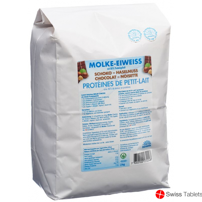 Biosana Molke Eiweiss Pulver Schoko-Haselnuss 2kg buy online