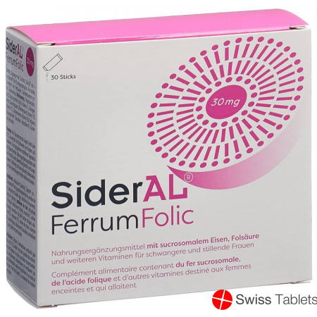 Sideral Ferrum Folic powder 30 sachets 1.6g buy online