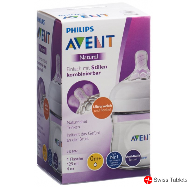 Avent Philips Natural Flasche 125ml mit Hangtab buy online