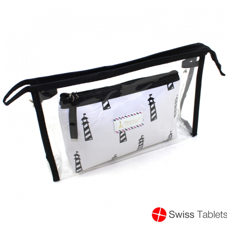 Topteam Toiletry Kit Lighthouse Black / White Os buy online