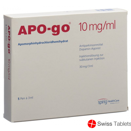 Apo-go Injektionslösung 30mg/3ml Pen 5x 3ml buy online