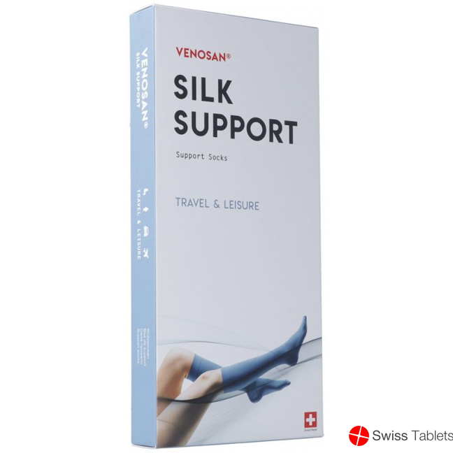 Venosan Silk A-d Support Socks M Black 1 pair buy online