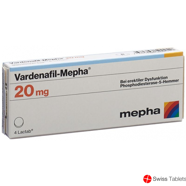Vardenafil Mepha Lactab 20mg 4 Stück buy online