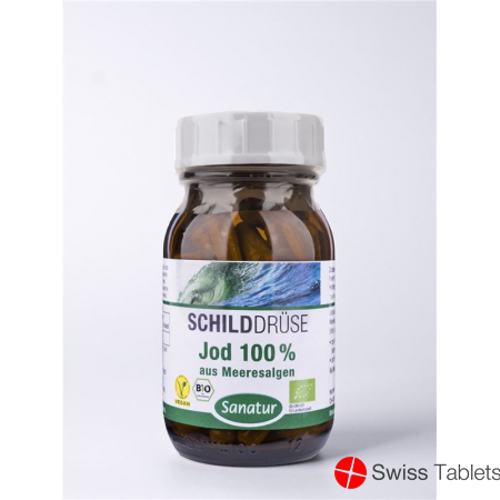Sanatur Jod Kapseln Bio 100% Pflanzlich Glas 60 Stück buy online