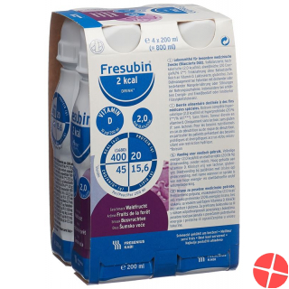 Fresubin (pi) 2 Kcal Drink Waldfrucht 4 Flasche 200ml