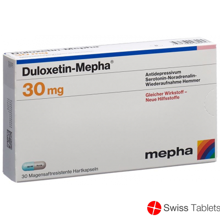 Duloxetin Mepha Kapseln 30mg (neu) 30 Stück buy online
