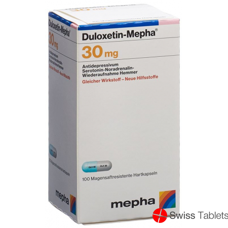 Duloxetine Mepha Kaps 30 mg Ds 100 pcs