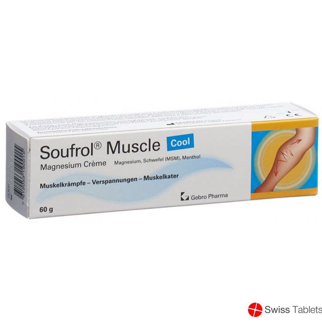 Soufrol Muscle Magnesium Cream Cool Tube 60g buy online