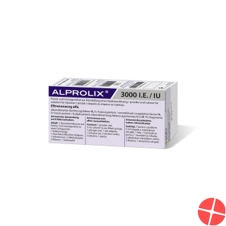 Alprolix Trockensubstanz 3000 Ie C Solv Durchstechflasche