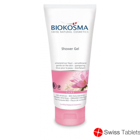 Biokosma Shower Gel Bio-Wildrose Holunderbl 200ml buy online