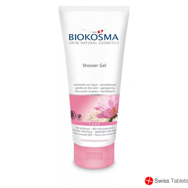 Biokosma Shower Gel Bio-Wildrose Holunderbl 200ml buy online