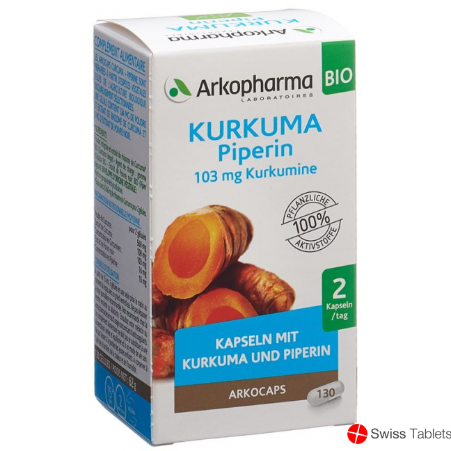 Arkocaps Kurkuma Kapseln Bio Dose 130 Stück buy online