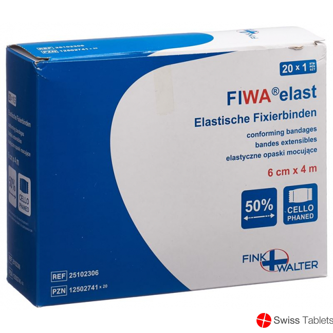 Smedico Fixierbinden Cellophan 6cmx4m Weiss 20 Stück buy online