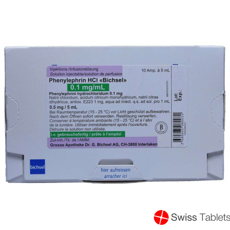 Phenylephrin HCl Bichsel 0.5mg/5ml 10 Ampullen 5ml buy online