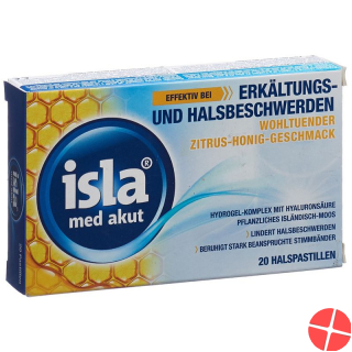Isla Med acute lozenges citrus honey 20 pieces