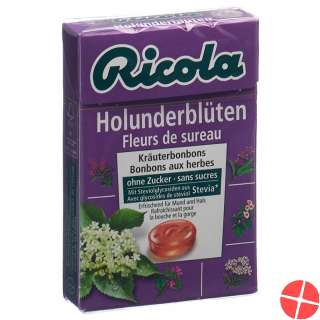 Ricola elderflower candies without sugar with stevia Box 50 g
