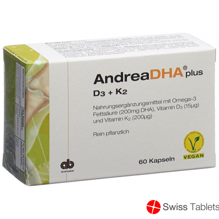 Andreadha Plus Omega-3 Vit D3+k2 Kapseln Vegan 60 Stück buy online