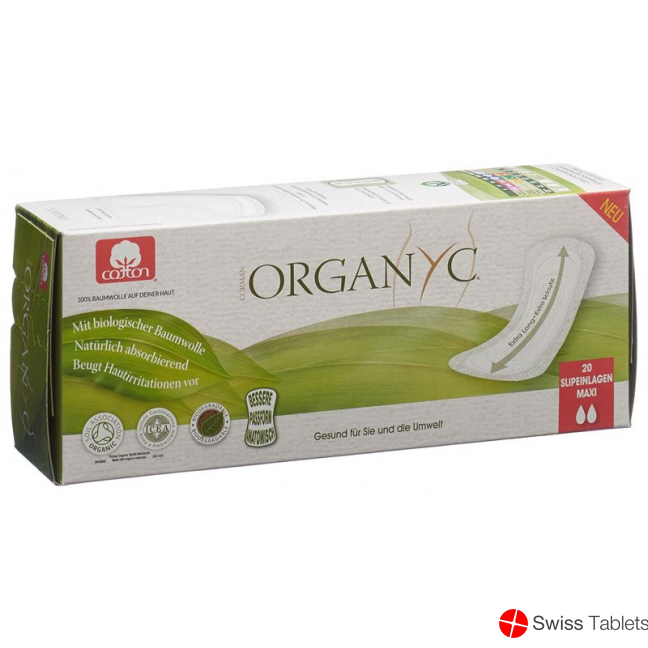 Organyc Slipeinlagen Maxi Extra Lang 20 Stück buy online